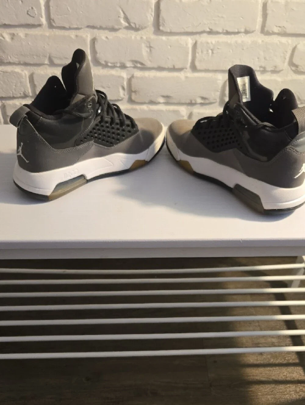 Jordan Gray Mid-Top Basketball Sneakers